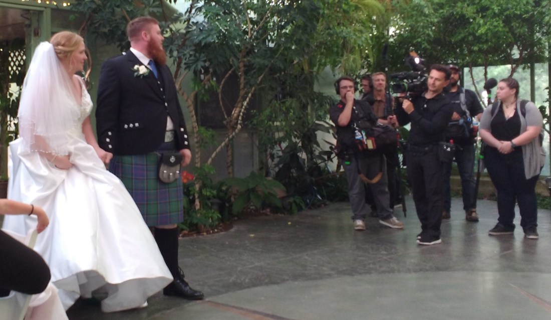 waiting for the go-ahead from the film crew